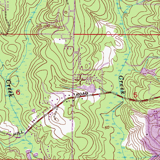 Topographic Map of Crystal Lake Dam, AL