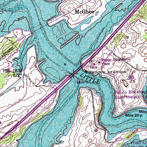 Topographic Map of Niles Ferry, TN