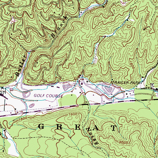 Topographic Map of Noisy Creek, TN