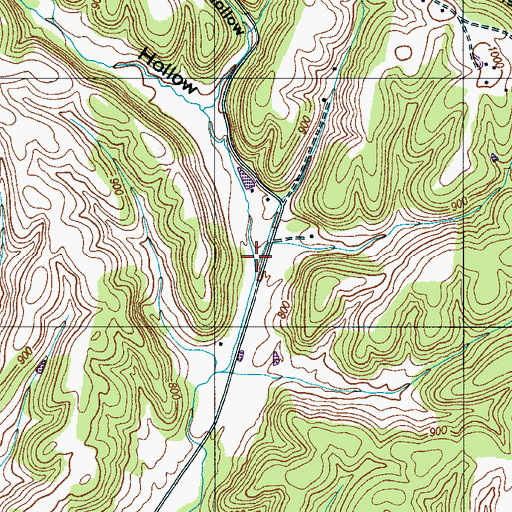 Topographic Map of Norwood Hollow, TN