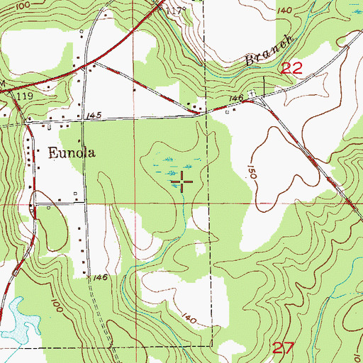 Topographic Map of Danny Fulford Lake, AL