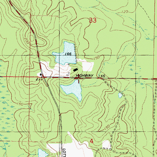 Topographic Map of Red Nichols Number One Dam, AL