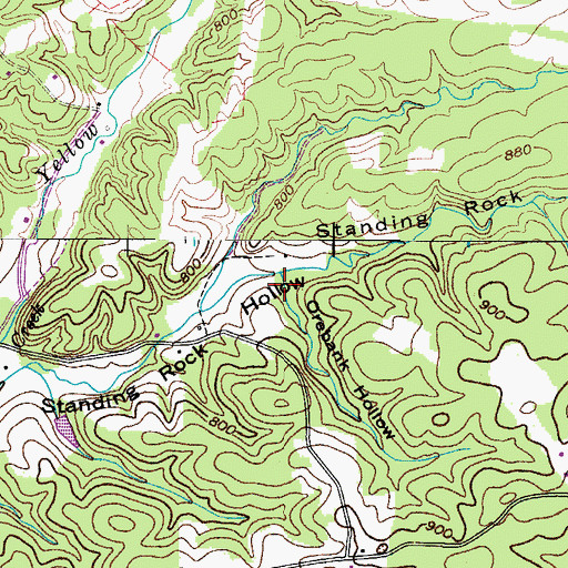 Topographic Map of Orebank Hollow, TN