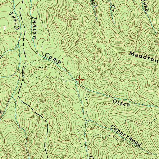 Topographic Map of Otter Creek, TN