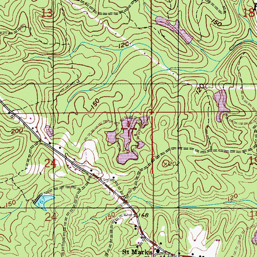 Topographic Map of W R Sherrer Lake, AL