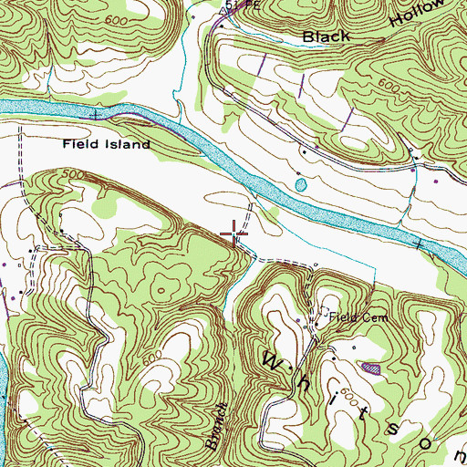 Topographic Map of Panther Branch, TN