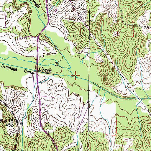 Topographic Map of Panther Creek, TN
