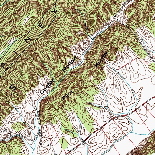 Topographic Map of Pilot Knobs, TN