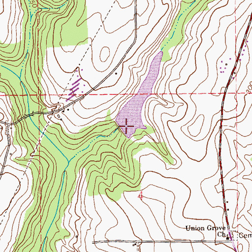 Topographic Map of Paschal Pond Dam, AL