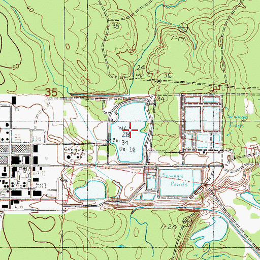 Topographic Map of Ciba Geigy McIntosh Plant Pond 1, AL