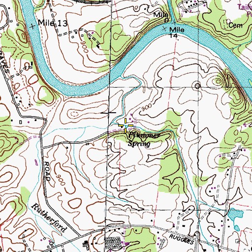 Topographic Map of Plummer Spring, TN