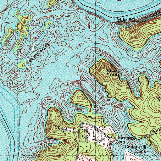 Topographic Map of Poplar Spring Branch, TN