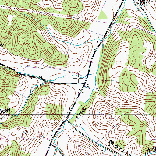 Topographic Map of Possumtrot Hollow, TN