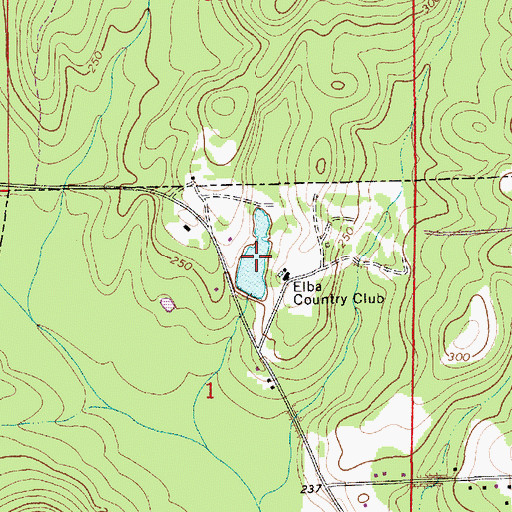 Topographic Map of Elba Country Club Lake, AL