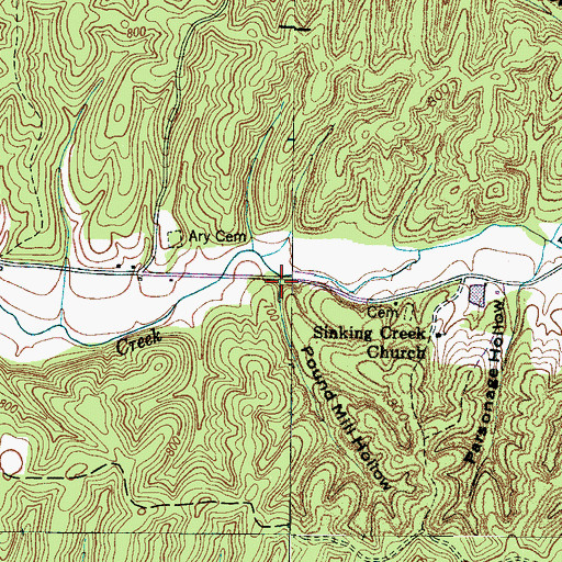 Topographic Map of Pound Mill Hollow, TN