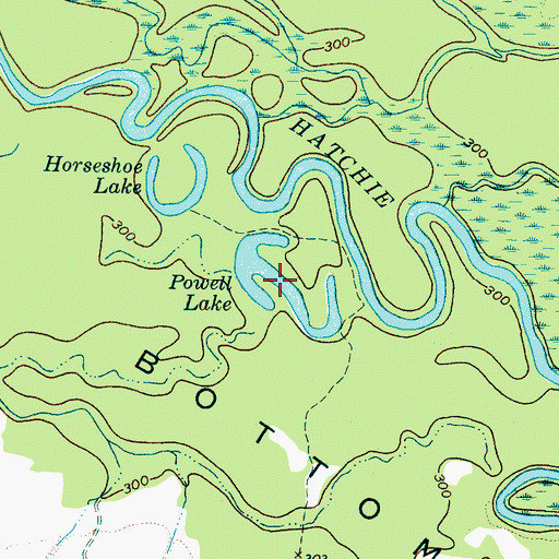 Topographic Map of Powell Lake, TN