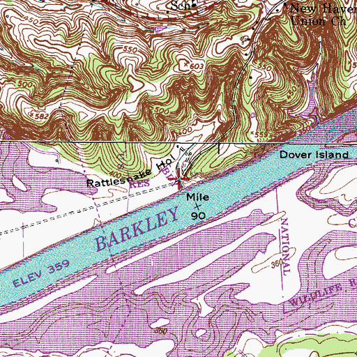 Topographic Map of Rattlesnake Hollow, TN
