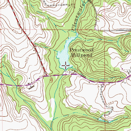 Topographic Map of Roeton Mill Pond Dam, AL
