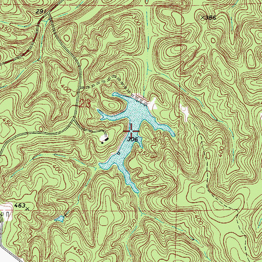 Topographic Map of Lake Harringan, AL
