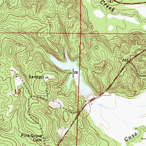 Topographic Map of John Green Pond, AL