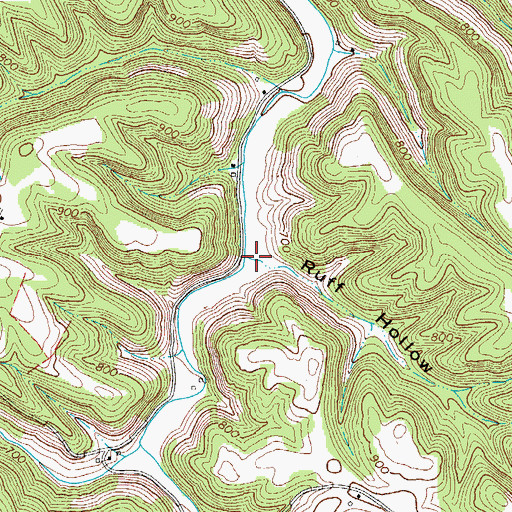 Topographic Map of Ruff Hollow, TN