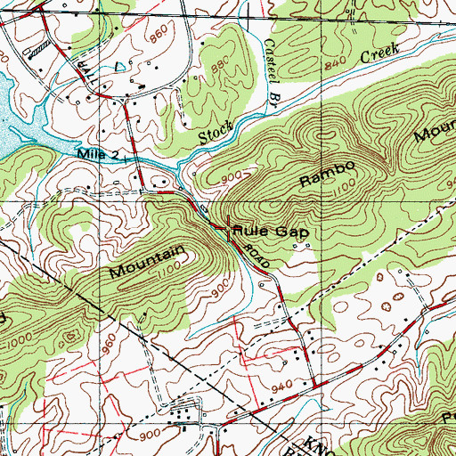Topographic Map of Rule Gap, TN