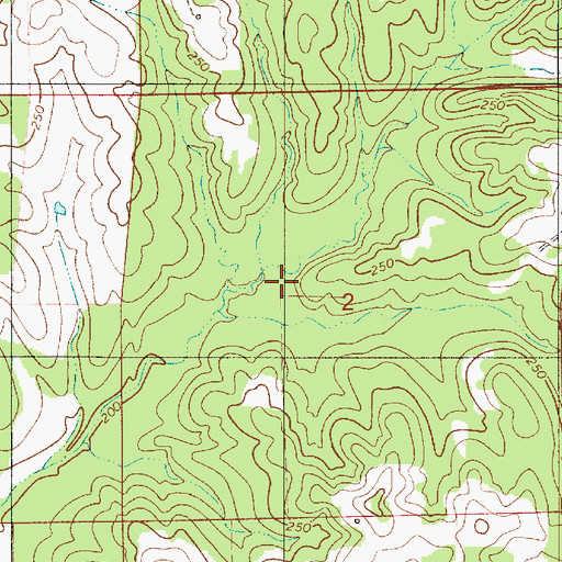 Topographic Map of Copelands Pond, AL
