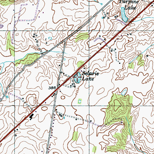 Topographic Map of Selaris Lake, TN