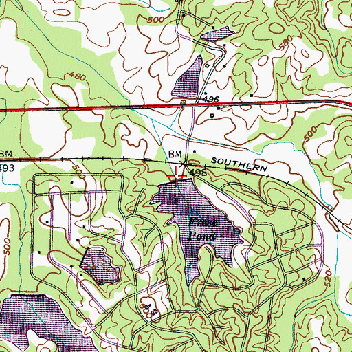 Topographic Map of Candlewood Dam, TN