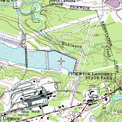 Topographic Map of Tennessee River Pulp and Paper East Lake, TN
