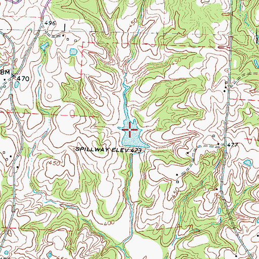 Topographic Map of Kimery Lake, TN