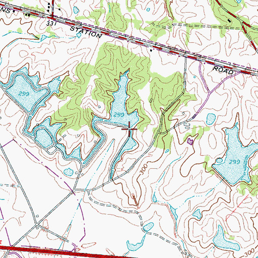 Topographic Map of Penal Farm Dam Number Two, TN