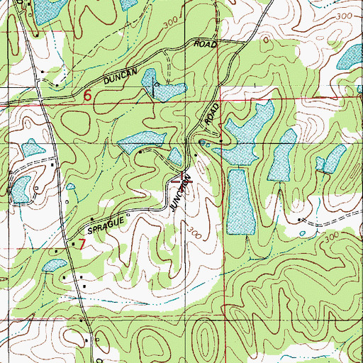 Topographic Map of Nutson Number 2 Dam, AL