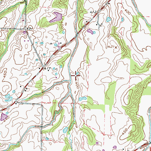 Topographic Map of Bear Creek Lake Dam Number Two, TN