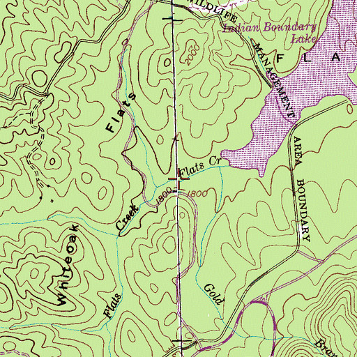 Topographic Map of Indian Boundary Dam, TN