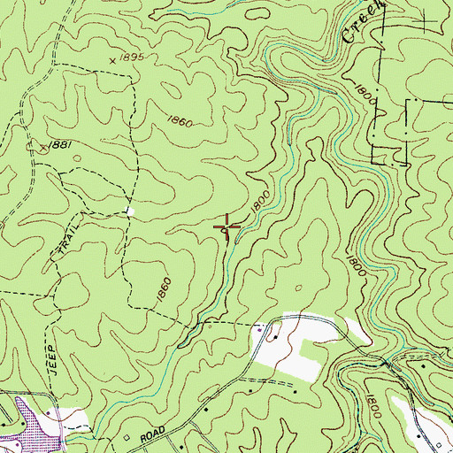 Topographic Map of Carol Lake, TN