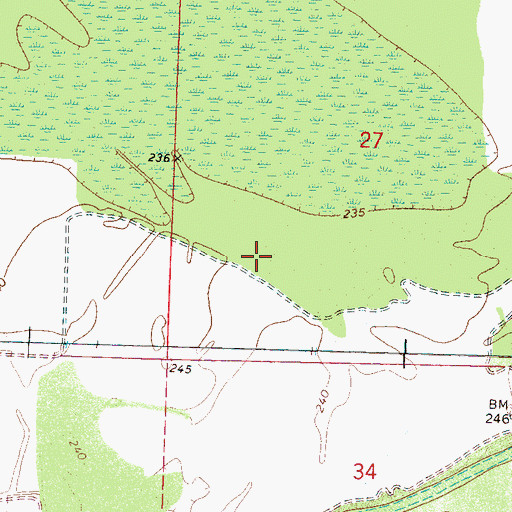 Topographic Map of Fort Pillow Street Park Lake, TN