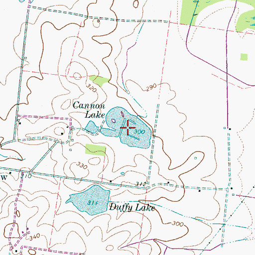 Topographic Map of Eubanks Lake, TN