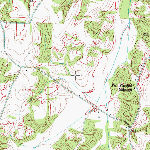 Topographic Map of Robert Haney Lake, TN