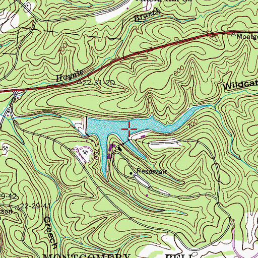 Topographic Map of Acorn Lake, TN