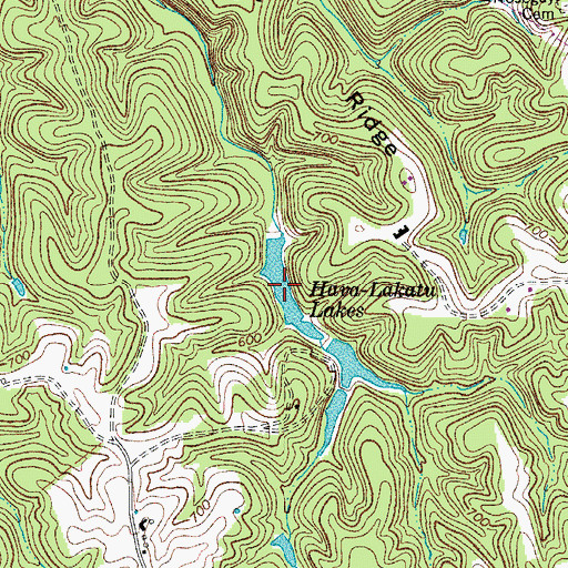Topographic Map of Hava Lakatu Lake Number One, TN