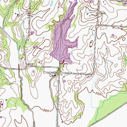 Topographic Map of Mud Creek Watershed Dam Five, TN