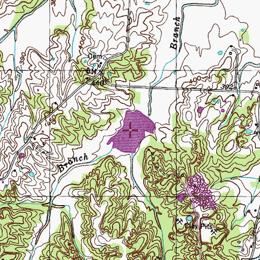 Topographic Map of Cypress Creek Number Ten Lake, TN