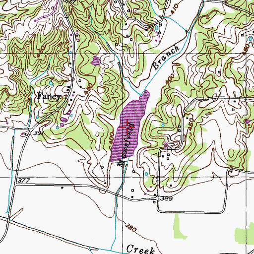 Topographic Map of Cypress Creek Lake Number Four, TN