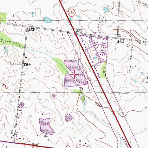 Topographic Map of Mockingbird Hills Lake, TN