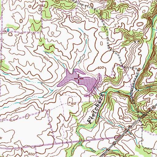 Topographic Map of Lake Site Number Three, TN