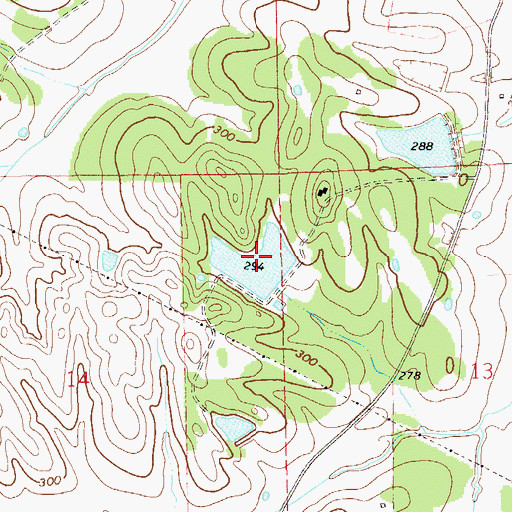 Topographic Map of Lake Forrer Number Two, AL