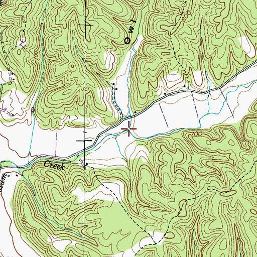 Topographic Map of Owl Branch, TN