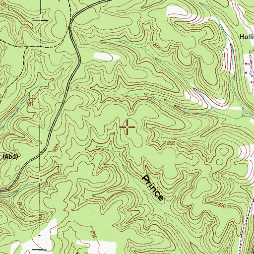 Topographic Map of Powell Prospect Number One, TN