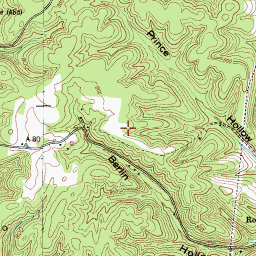 Topographic Map of Powell Prospect Number Two, TN